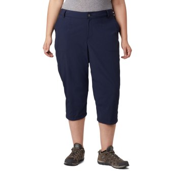 Columbia Broek Dames, Silver Ridge 2.0 Capri Plus Size Donkerblauw, 13IQPYFUG